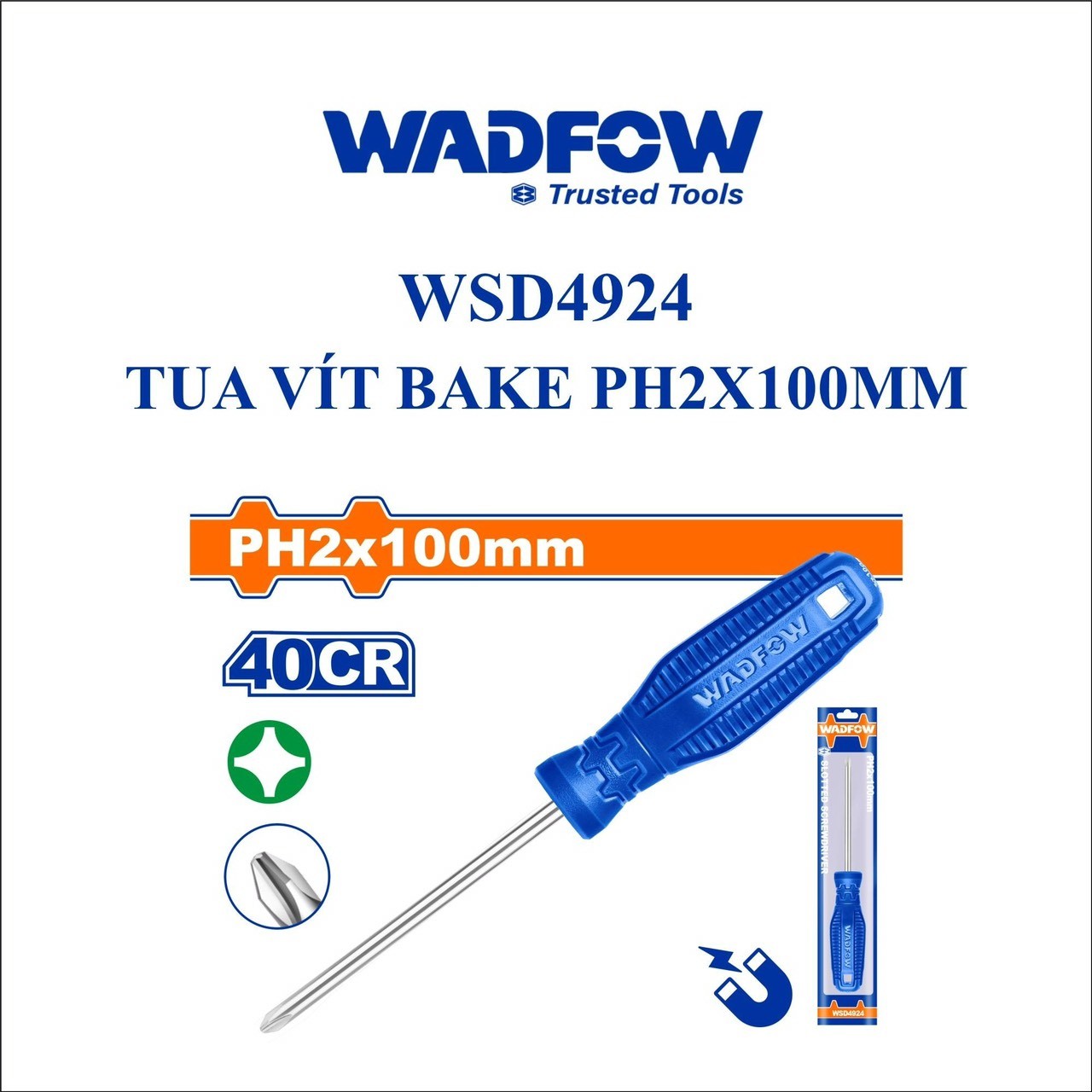 TUA VÍT BAKE PH2X100MM WADFOW WSD4924