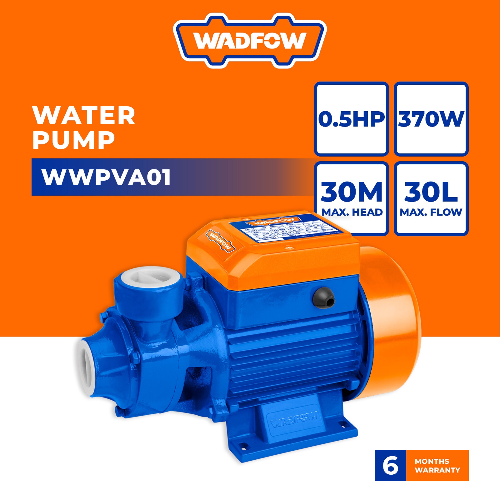 MÁY BƠM NƯỚC 370W(0.5HP) WADFOW WWPVA01