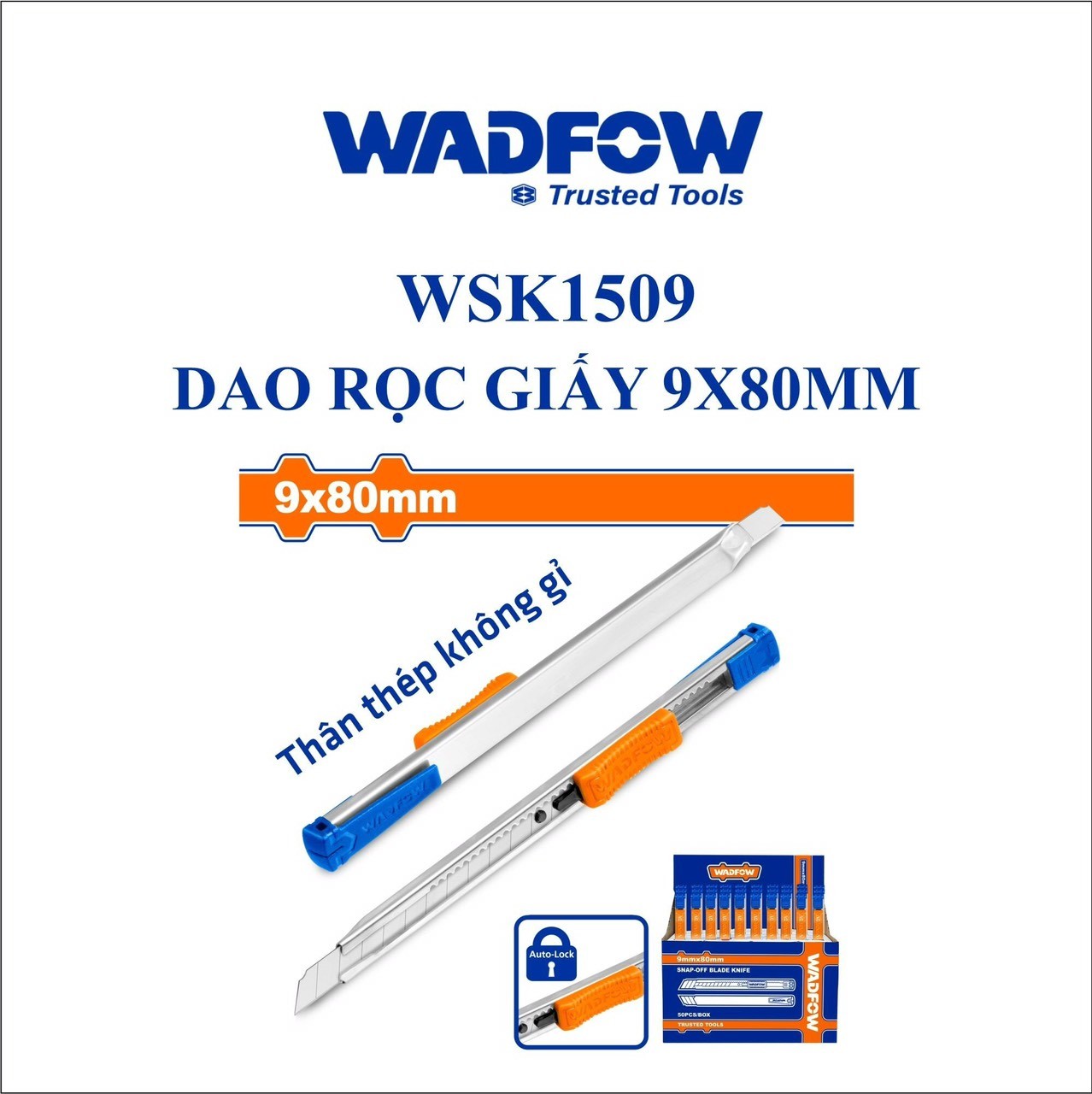 DAO RỌC GIẤY 9X80MM WADFOW WSK1509