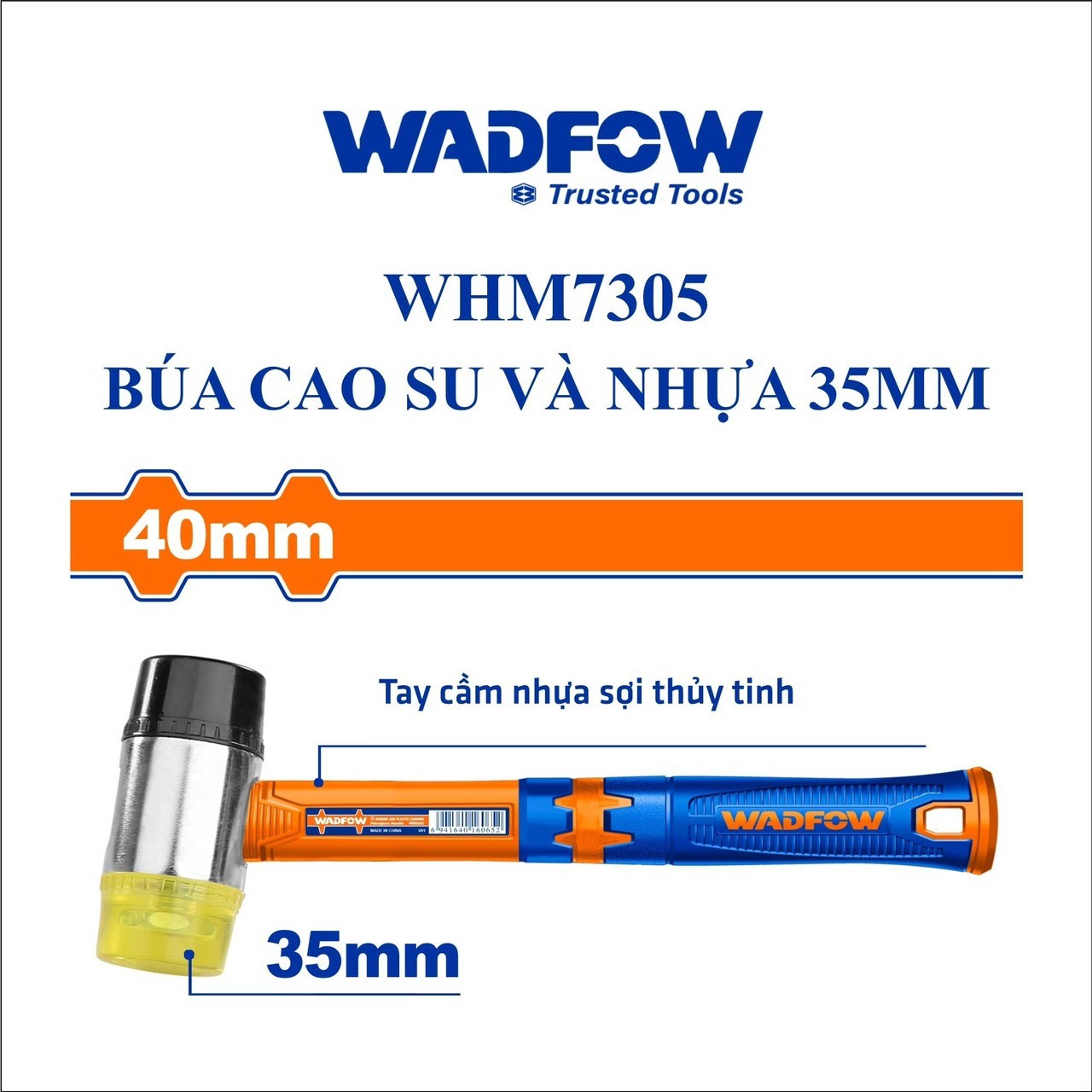 BÚA CAO SU VÀ NHỰA 35MM WADFOW WHM7305