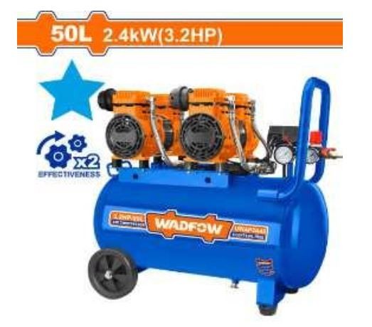 MÁY NÉN KHÍ KHÔNG DẦU 2400W 50L WADFOW WAP2A45