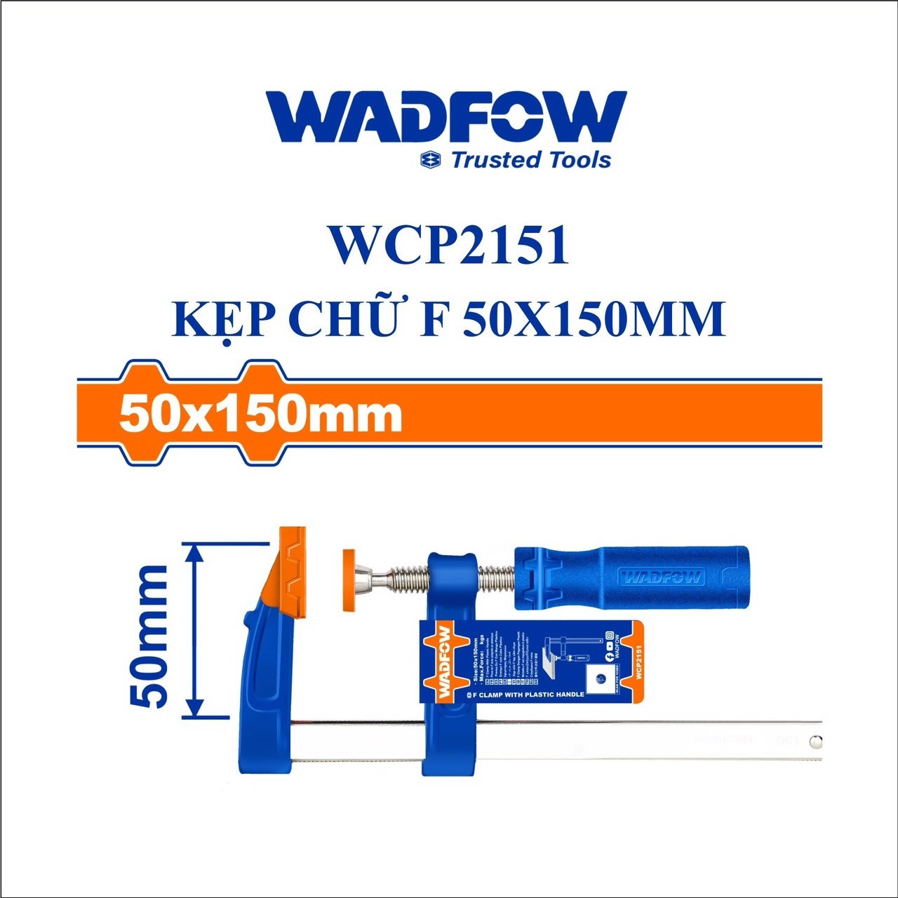 KẸP CHỮ F 50X150MM WADFOW WCP2151