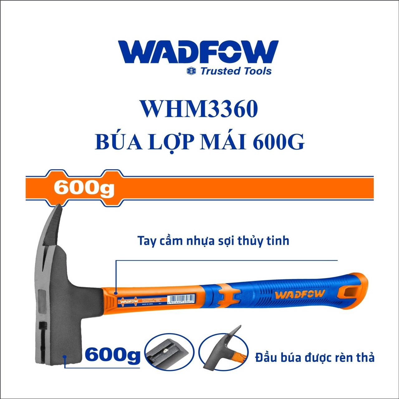 BÚA LỢP MÁI 600G WADFOW WHM3360