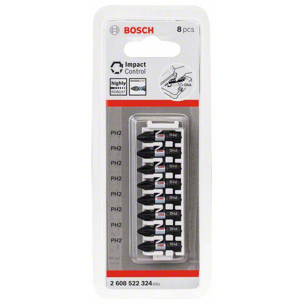 BỘ 8 ĐẦU VẶN VÍT IMPACT CONTROL 25MM (PH2) BOSCH 2608522324