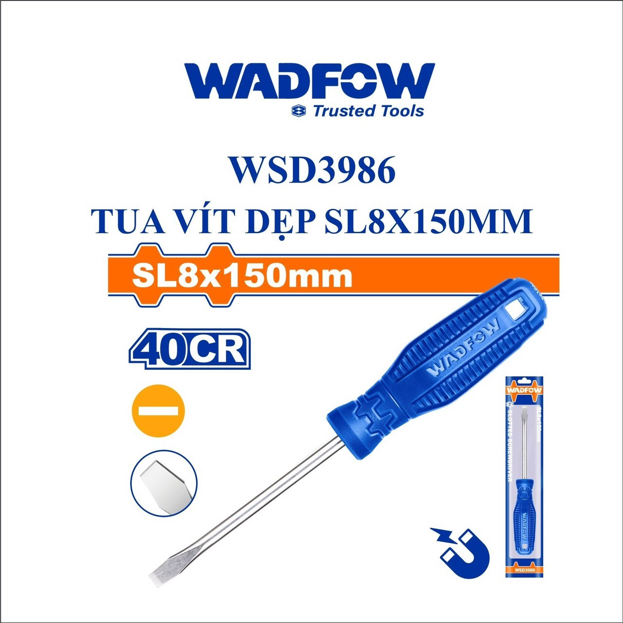 TUA VÍT DẸP SL8X150MM WADFOW WSD3986