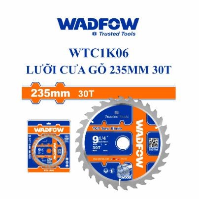 LƯỠI CƯA GỖ 235MM 30T WADFOW WTC1K06