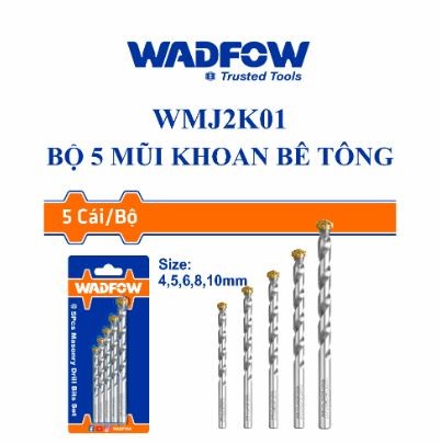 BỘ 5 MŨI KHOAN BÊ TÔNG WADFOW WMJ2K01