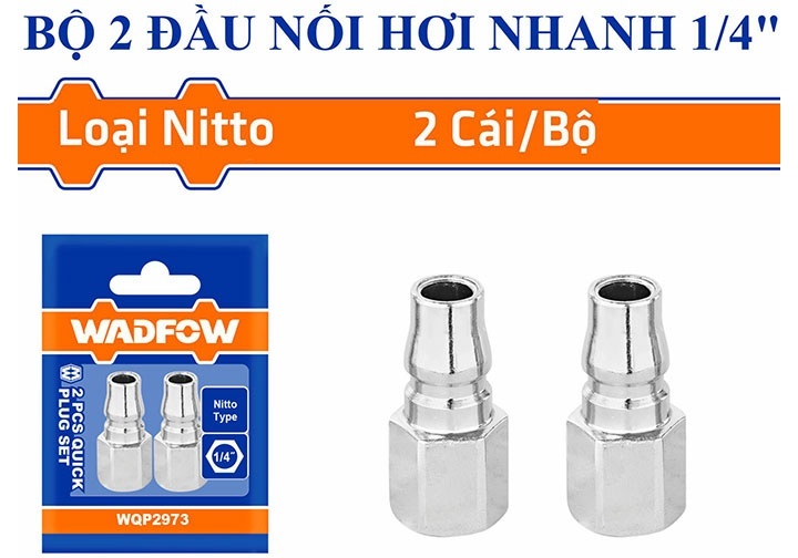 BỘ 2 ĐẦU NỐI HƠI NHANH 1/4