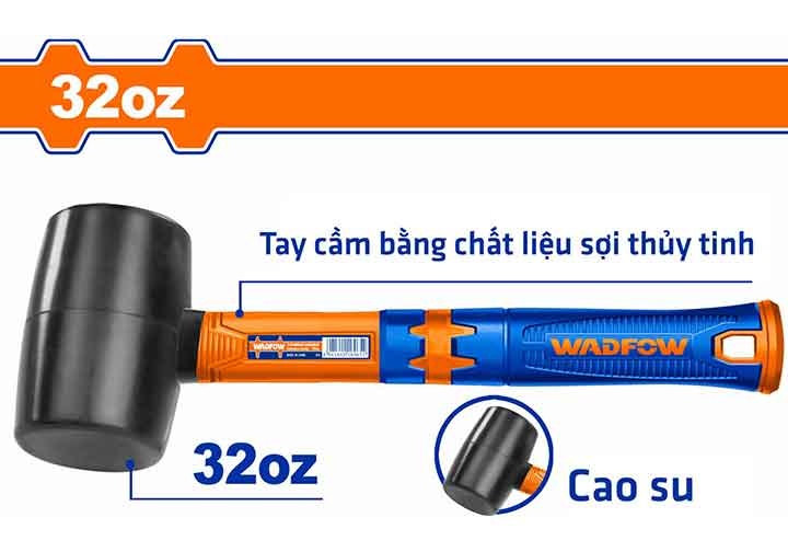 BÚA CAO SU ĐEN 900G WADFOW WHM7307