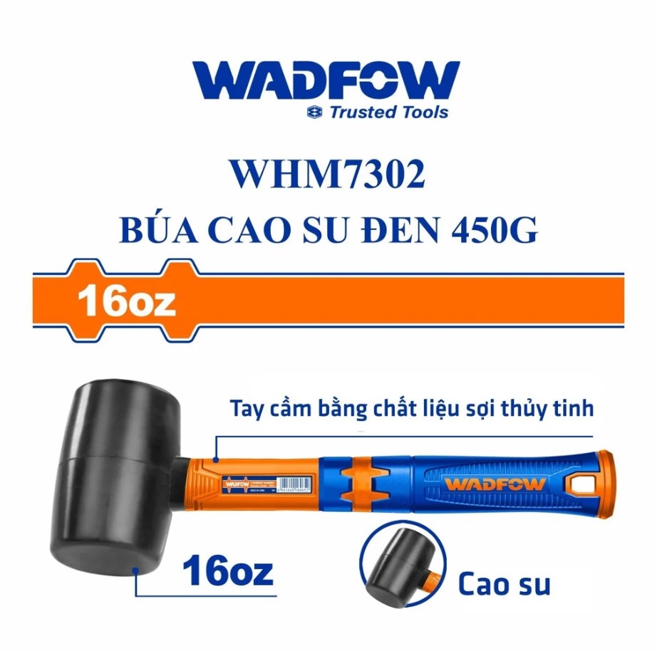 BÚA CAO SU ĐEN 450G WADFOW WHM7302