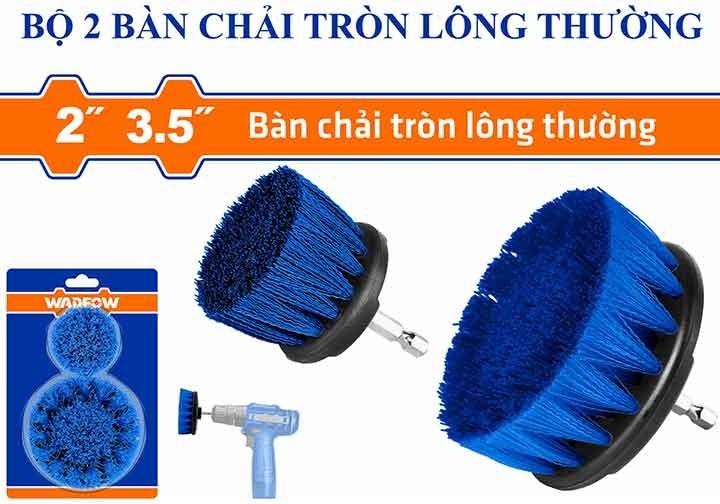 BỘ 2 BÀN CHẢI TRÒN LÔNG THƯỜNG WADFOW WND2401