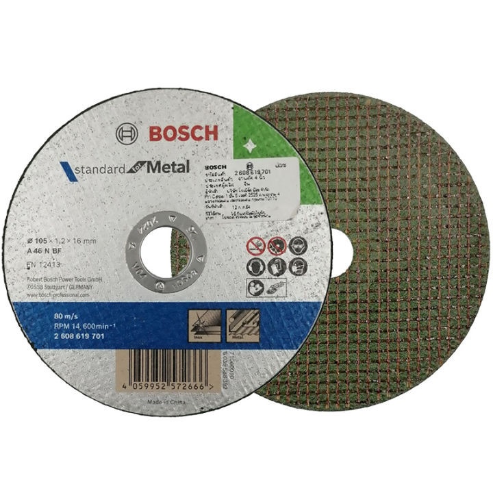 ĐÁ CẮT SẮT 105x1.2x16MM (ĐÁ XANH) BOSCH 2608619701