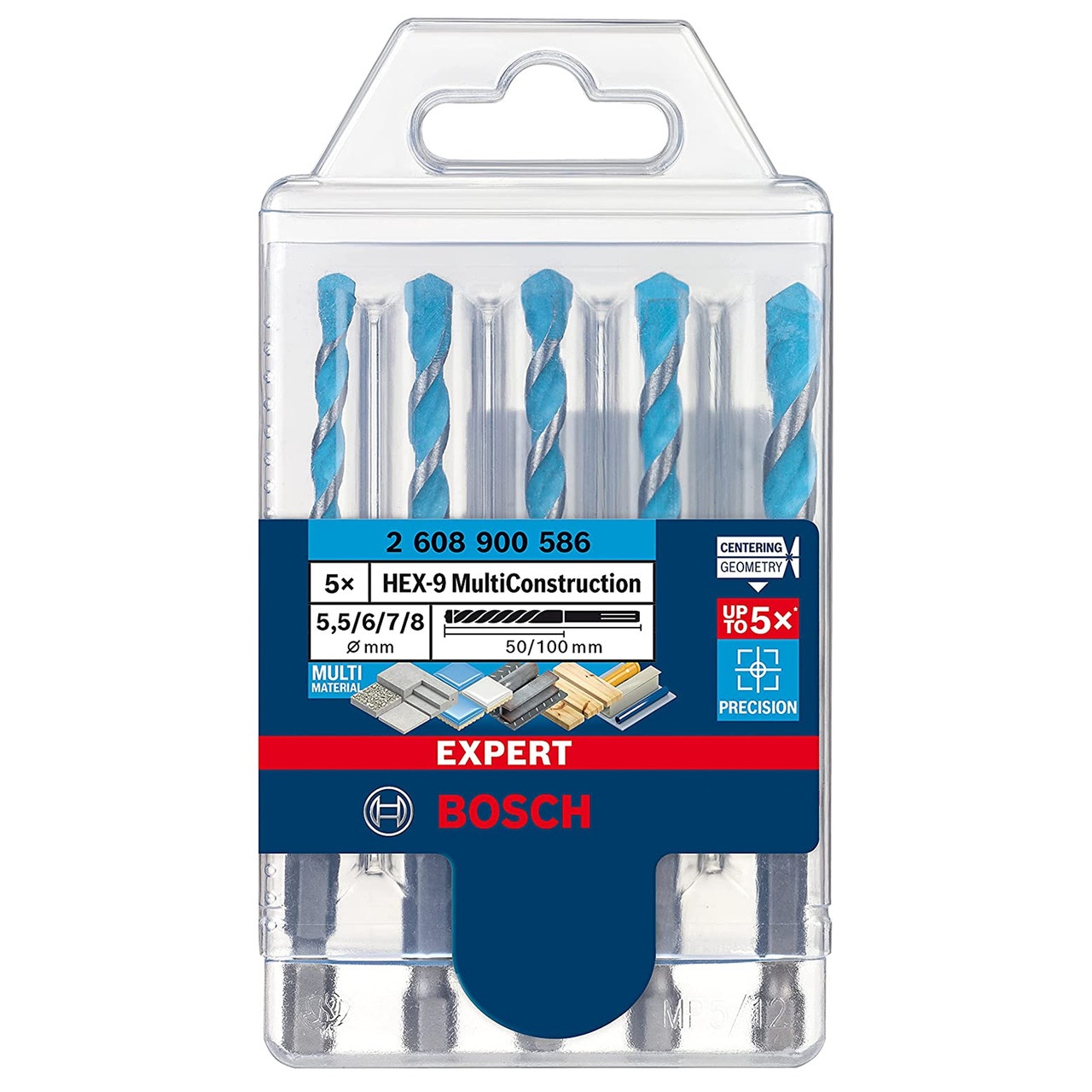 BỘ 5 MŨI KHOAN ĐA NĂNG HEX-9 (5.5/6/7/8) BOSCH 2608900586