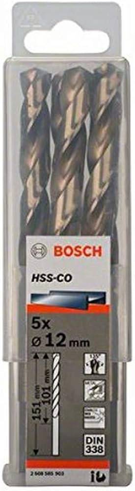 MŨI KHOAN INOX HSS-CO 12MM BOSCH 2608585903 (HỘP 5 MŨI)