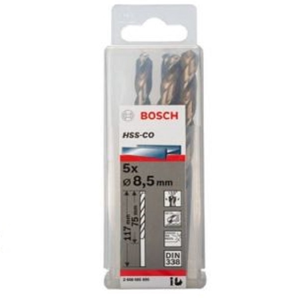 MŨI KHOAN INOX HSS-CO 8.5MM BOSCH 2608585895 (HỘP 5 MŨI)