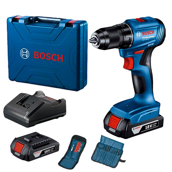 MÁY KHOAN ĐỘNG LỰC DÙNG PIN BOSCH GSB 180-LI KÈM PHỤ KIỆN