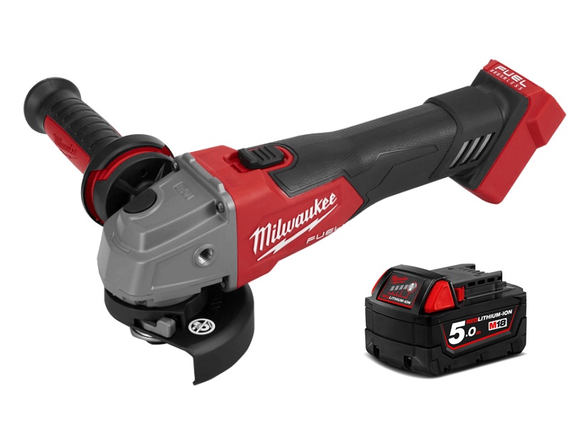 COMBO KM - MÁY MÀI PIN MILWAUKEE M18 FSAG100XB KÈM 1 PIN 5.0AH