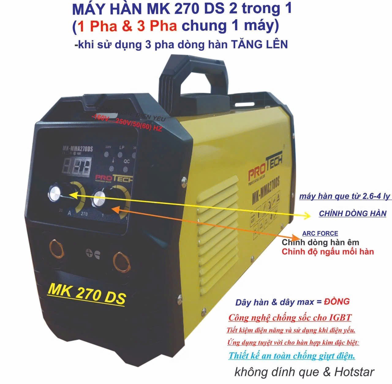 MÁY HÀN QUE PROTECH MK270DS