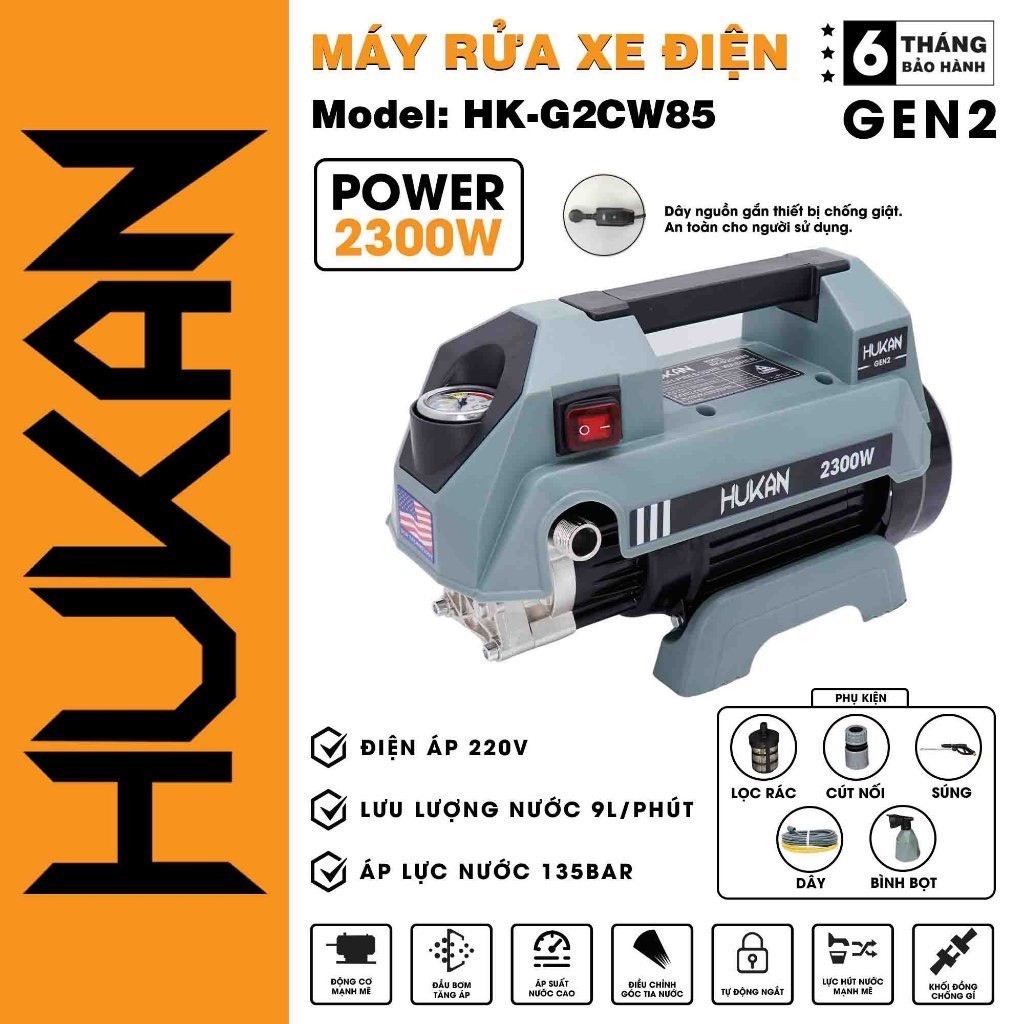 MÁY RỬA XE HUKAN MRX/HK-G2CW85 CHÍNH HÃNG