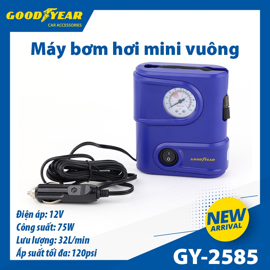 Máy bơm hơi mini - vuông GY-2585 GOODYEAR