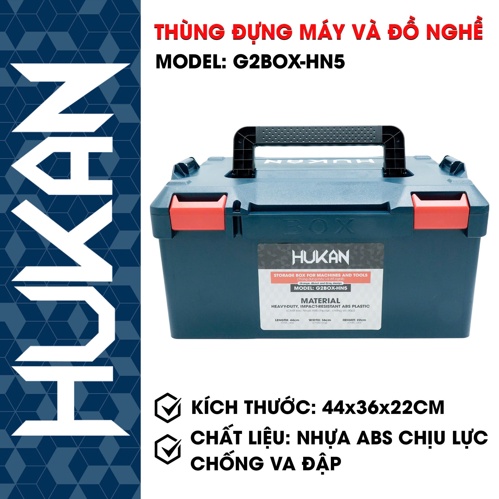 HỘP ĐỰNG MÁY VÀ ĐỒ NGHỀ G2BOX-HN5 HUKAN CHÍNH HÃNG