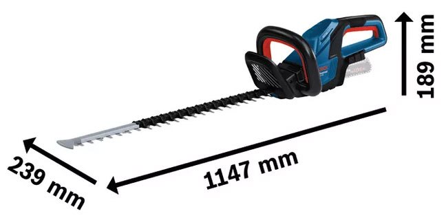 MÁY CẮT TỈA HÀNG RÀO DÙNG PIN BOSCH GHE 18V-60 SOLO - 06008C9000 (Chưa pin, sạc)