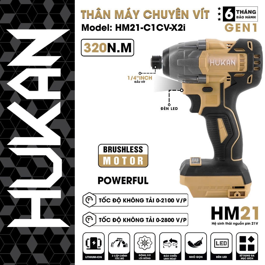 MÁY CHUYÊN VÍT 320N HM21-C1CV-X2i HUKAN CHÍNH HÃNG