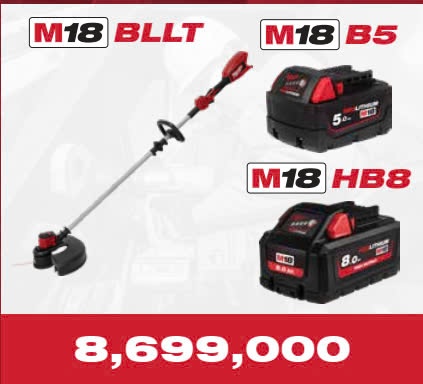 OPE T11/2024 MÁY CẮT CỎ MILWAUKEE M18 BLLT - PIN M18B5 - PIN M18 HB8