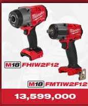 Q1/2025 SP COMBO MILWAUKEE MÁY VẶN BULONG MILWAUKEE M18 FHIW2F12 - MÁY VẶN BULONG M18 FMTIW2F12 - PIN M18B5 - PIN M18 FB8