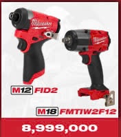 Q1/2025 SP COMBO MILWAUKEE MÁY VẶN VÍT M12 FID2 - MÁY VẶN BULONG M18 FMTIW2F12 - PIN M18B5 - PIN M12B4