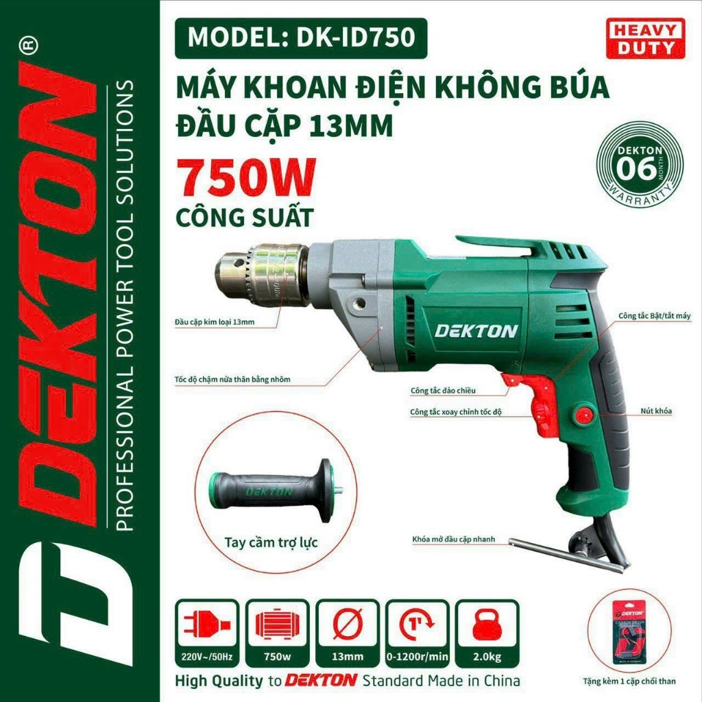 Máy Khoan Điện Dekton DK-ID750