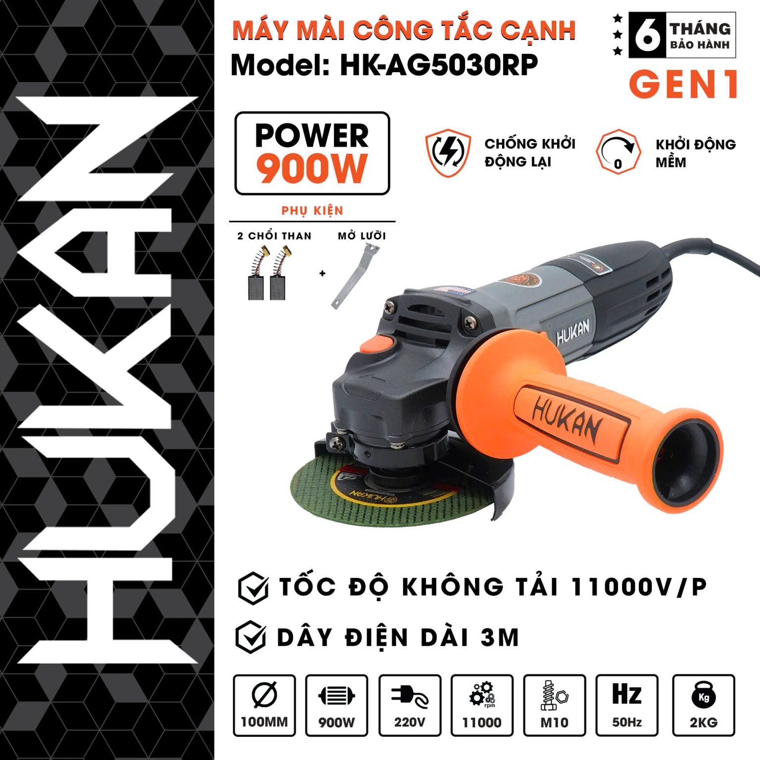MÁY MÀI ĐIỆN CÔNG TẮC CẠNH HUKAN HK-AG5030RP
