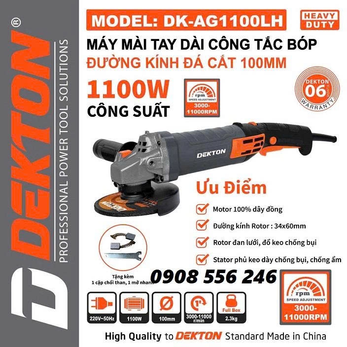 MÁY MÀI ĐIỆN CẦM TAY DEKTON DK-AG1100LH