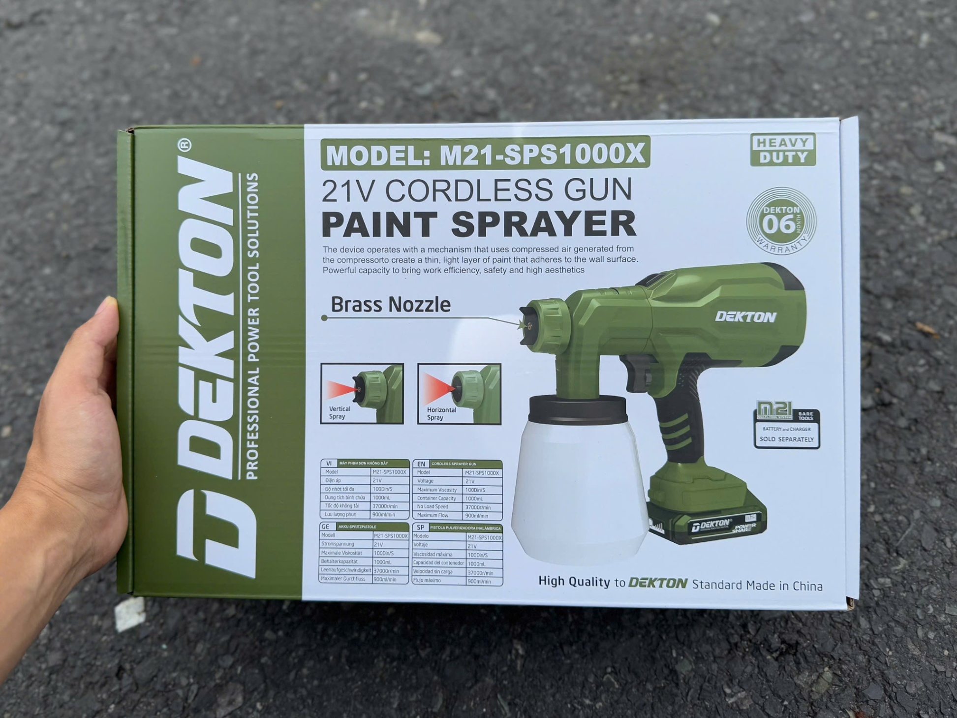 MÁY PHUN SƠN M21-SPS1000X (Màu Olive) DEKTON