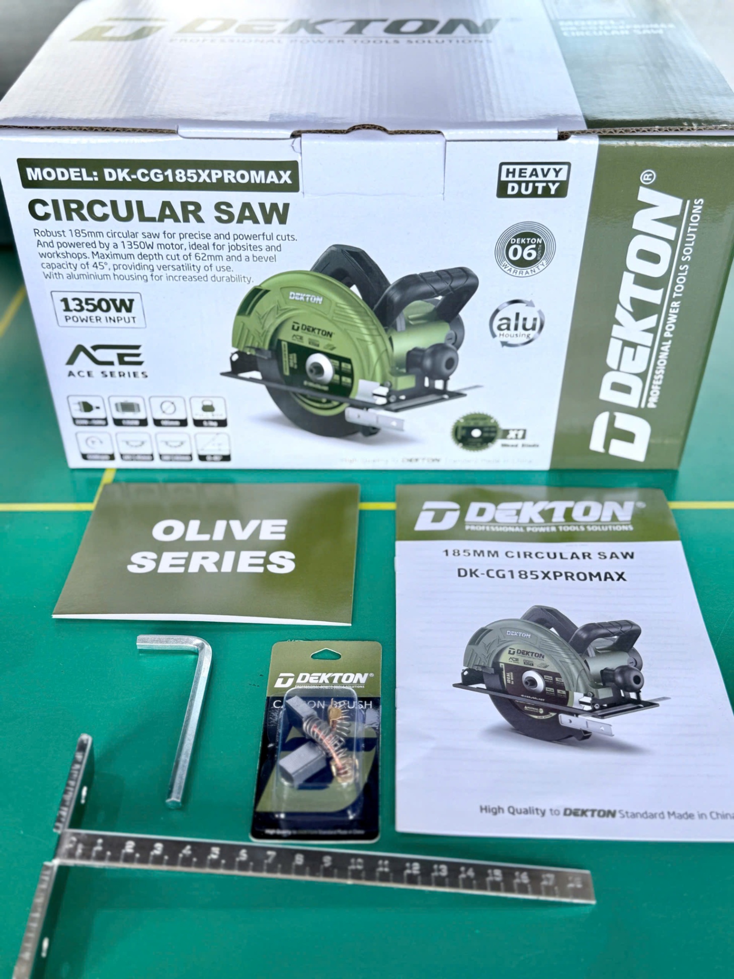 MÁY CƯA GỖ DEKTON - LỐC BẢO VỆ MOTOR BẰNG NHÔM ĐÚC DK-CG185XPROMAX