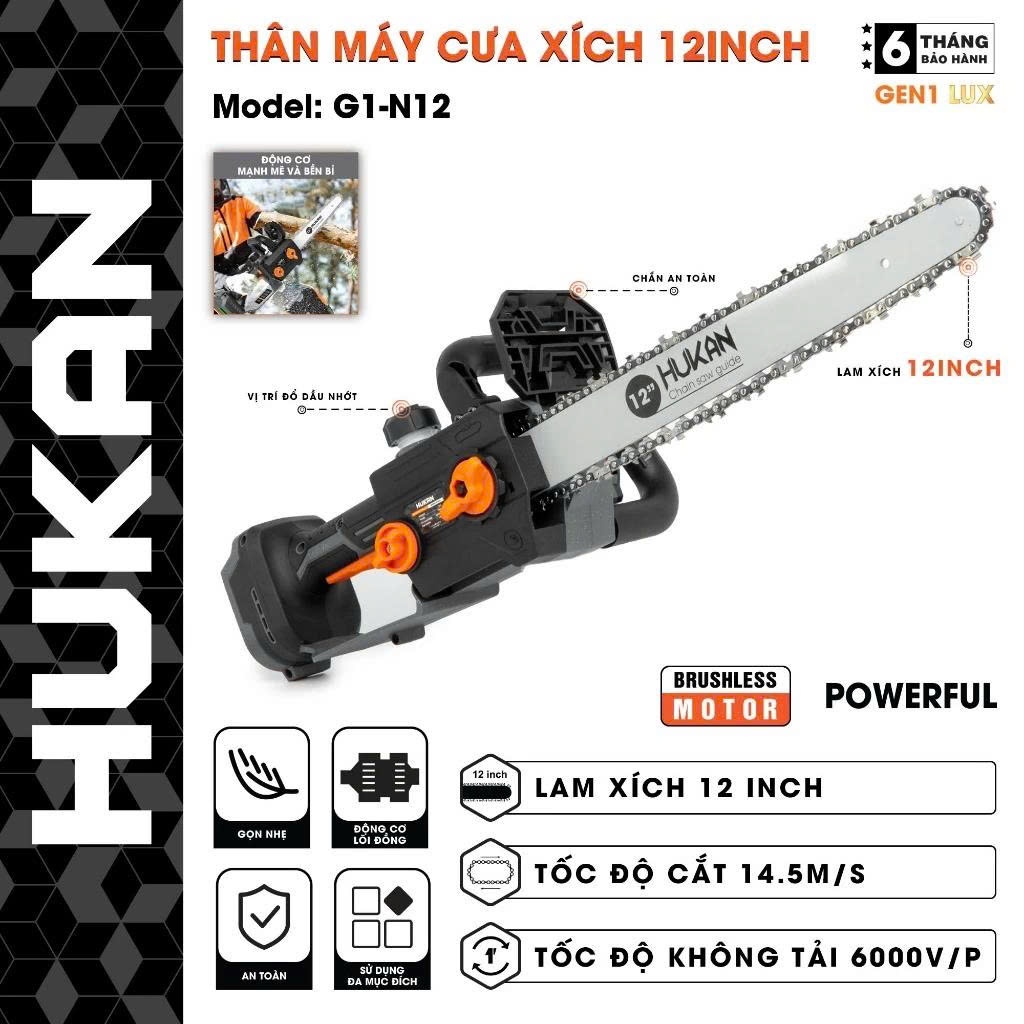 THÂN MÁY CƯA XÍCH DÙNG PIN HUKAN G1-N12