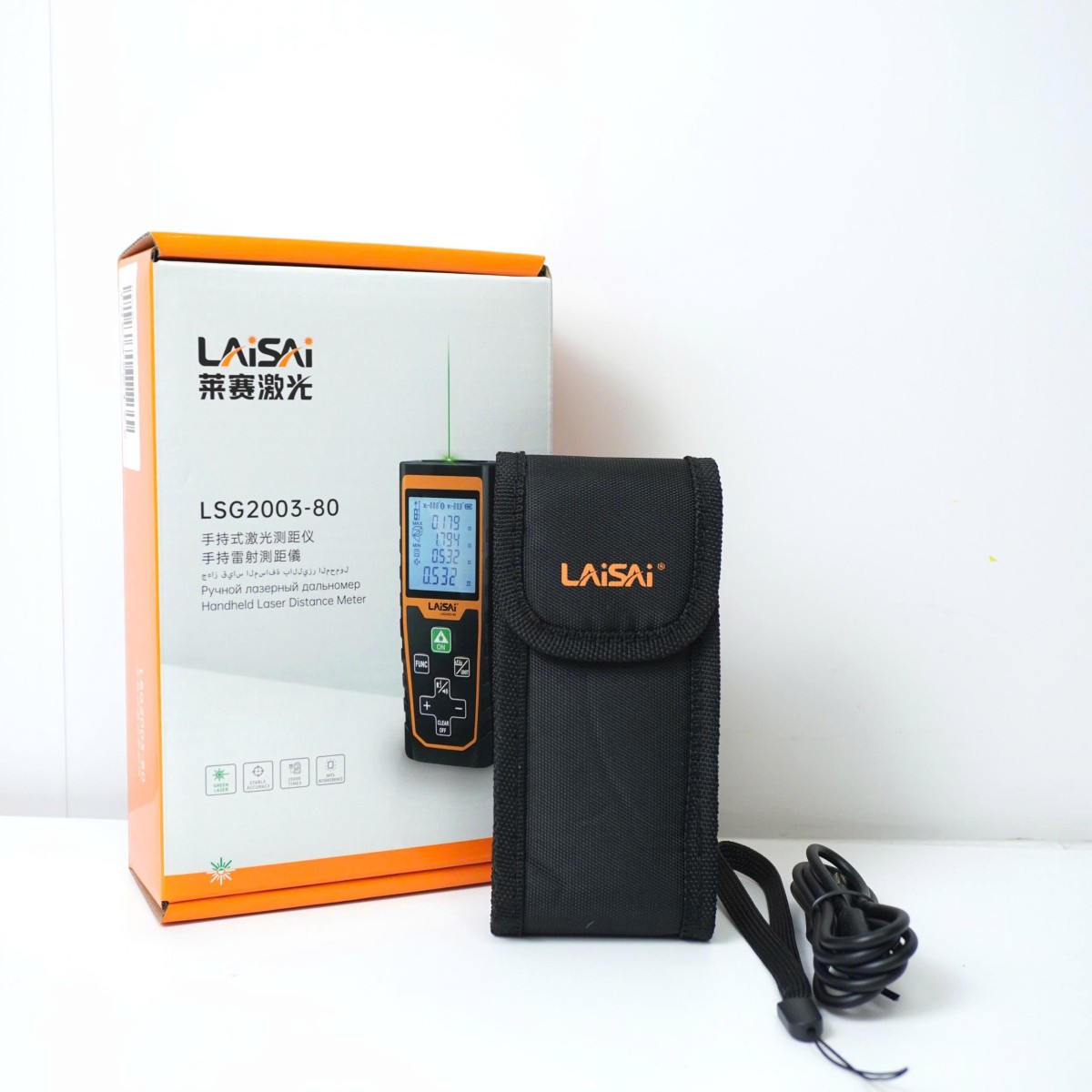 MÁY ĐO KHOẢNG CÁCH (LASER) 80M TIA XANH LAISAI LSG2003-80