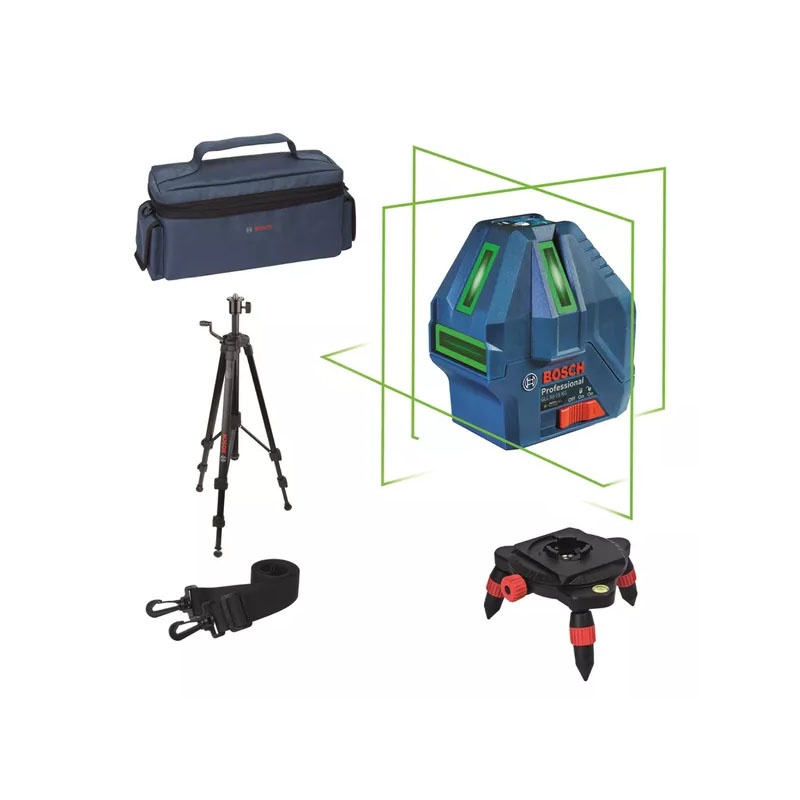 BỘ SET MÁY CÂN MỰC LASER TIA XANH BOSCH GLL 50-15 XG (06010657K1)