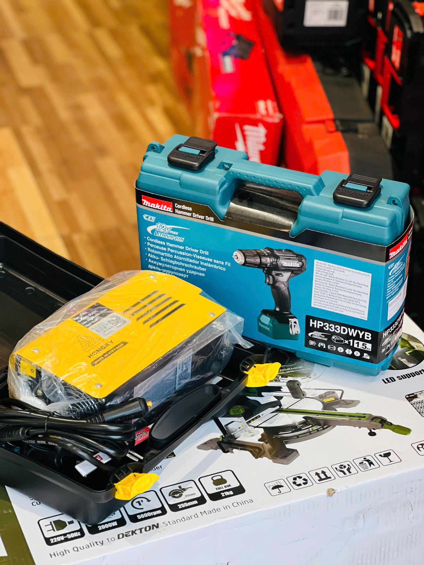 COMBO MÁY KHOAN MAKITA HP333DWYB + MÁY HÀN HỒNG KÝ Hồng Ký HKM1250
