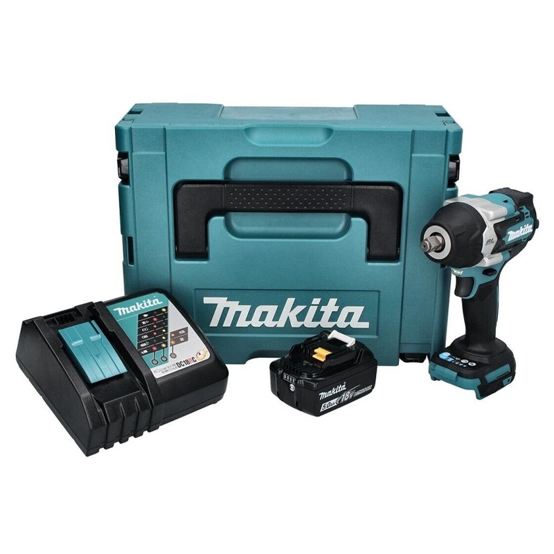 MÁY VẶN BULONG DÙNG PIN 18V MAKITA DTW700RT1J (1 Pin 5.0Ah, 1 Sạc nhanh)