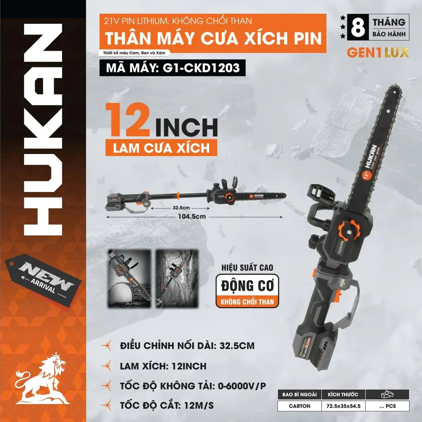 THÂN MÁY CƯA XÍCH G1-CKD1203 HUKAN