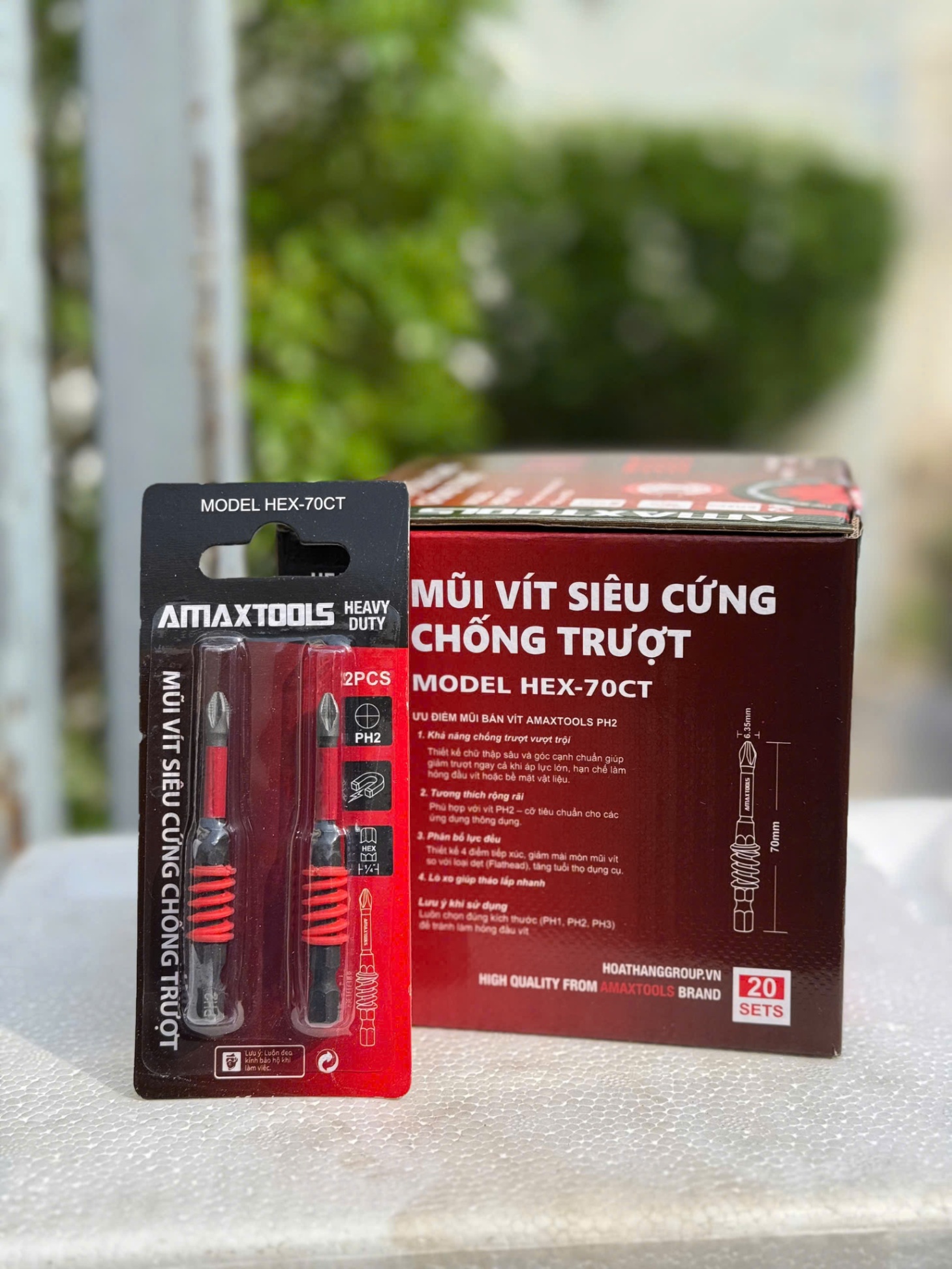 MŨI VÍT SIÊU CỨNG CHỐNG TRƯỢT Hex-75CT AMAXTOOLS