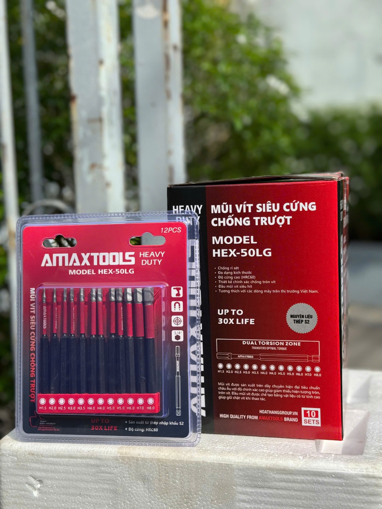 BỘ MŨI VÍT SIÊU CỨNG CHỐNG TRƯỢT HEx-50lg AMAXTOOLS