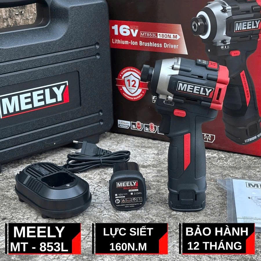 Bộ Máy Chuyên Vit Búa MEELY MT853L Lực Siết 160N .m Không Chổi Than