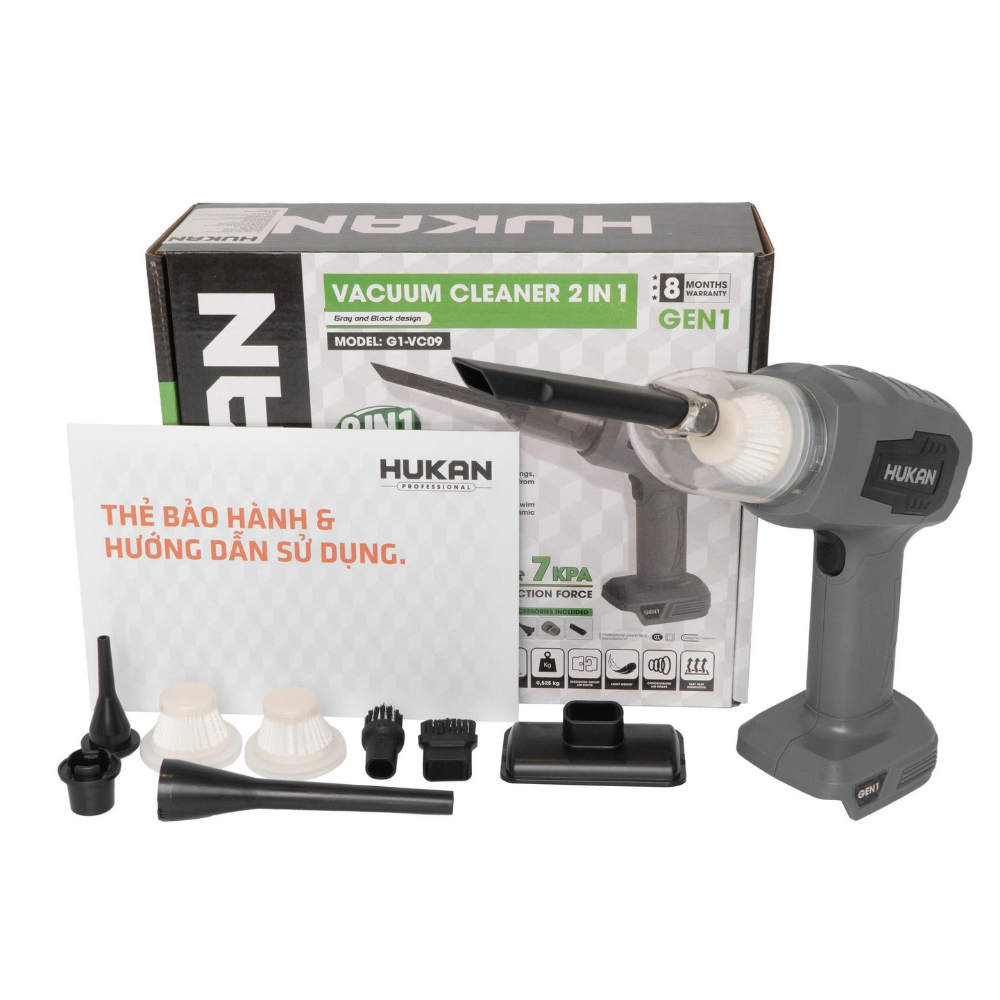 THÂN MÁY HÚT BỤI PIN 2 IN 1 HUKAN G1-VC09 (không gồm pin sạc)