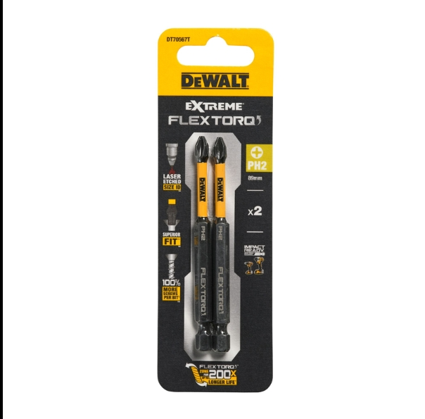 BỘ 2 MŨI VÍT CÓ VÒNG BIT NAM CHÂM 85MM DEWALT DT70567T-QZ