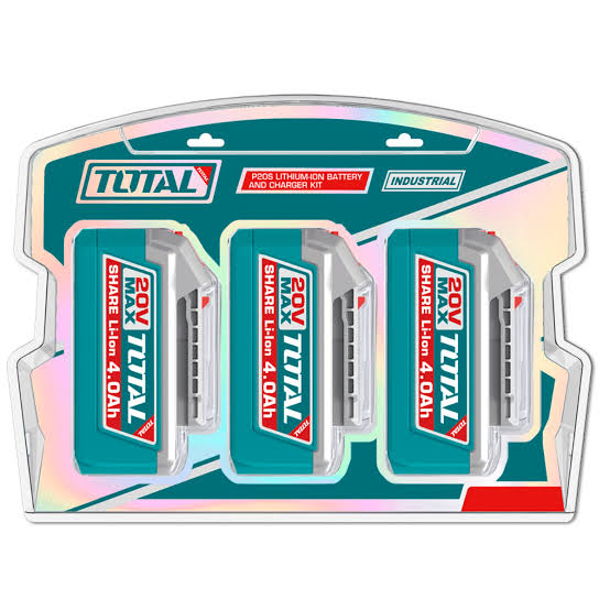 BỘ COMBO 3 PIN LITHIUM-ION 20V 4.0AH TOTAL TOSLI251296