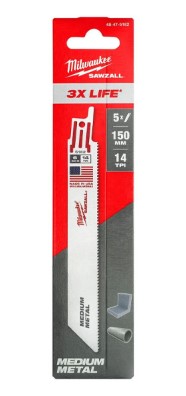 BỘ LƯỠI CƯA KIẾM SẮT 14 TPI 150MM 48-47-5182 MILWAUKEE