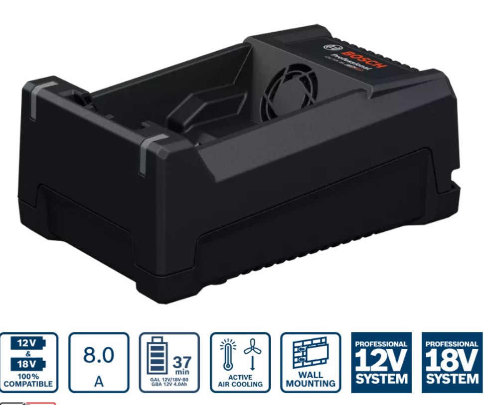 BỘ SẠC NHANH 12V VÀ 18V BOSCH GAL 12V/18V-80