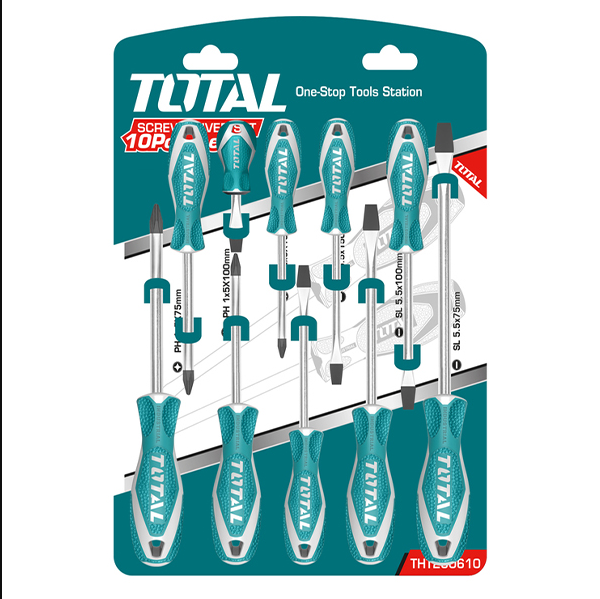 BỘ TUỐC NƠ VÍT DẸP VÀ BAKE 10 CHI TIẾT TOTAL THT250610